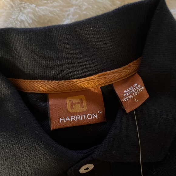 Playboy Racing Black Polo Shirt by Harriton - Picture 3 of 4